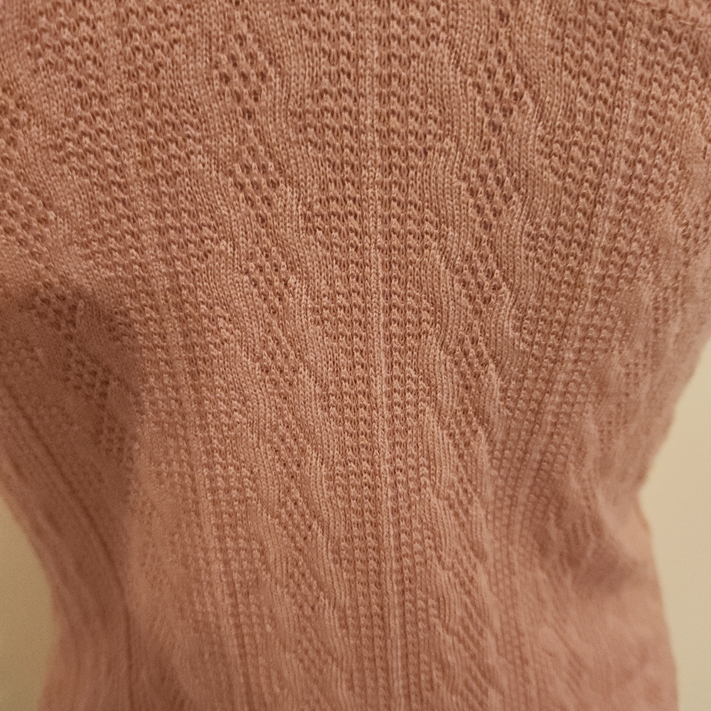 Pink Button-Up Knit Tank Top - Picture 4 of 5